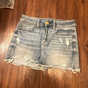 american eagle denim skirt